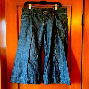 Anthropologie wide leg cropped pant